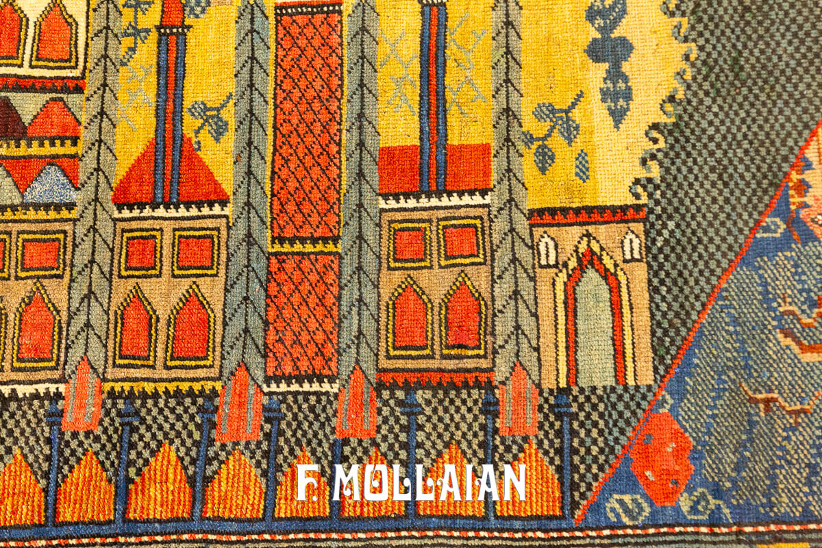 Rare Rug Figurative Kurdish Persian n°:672449